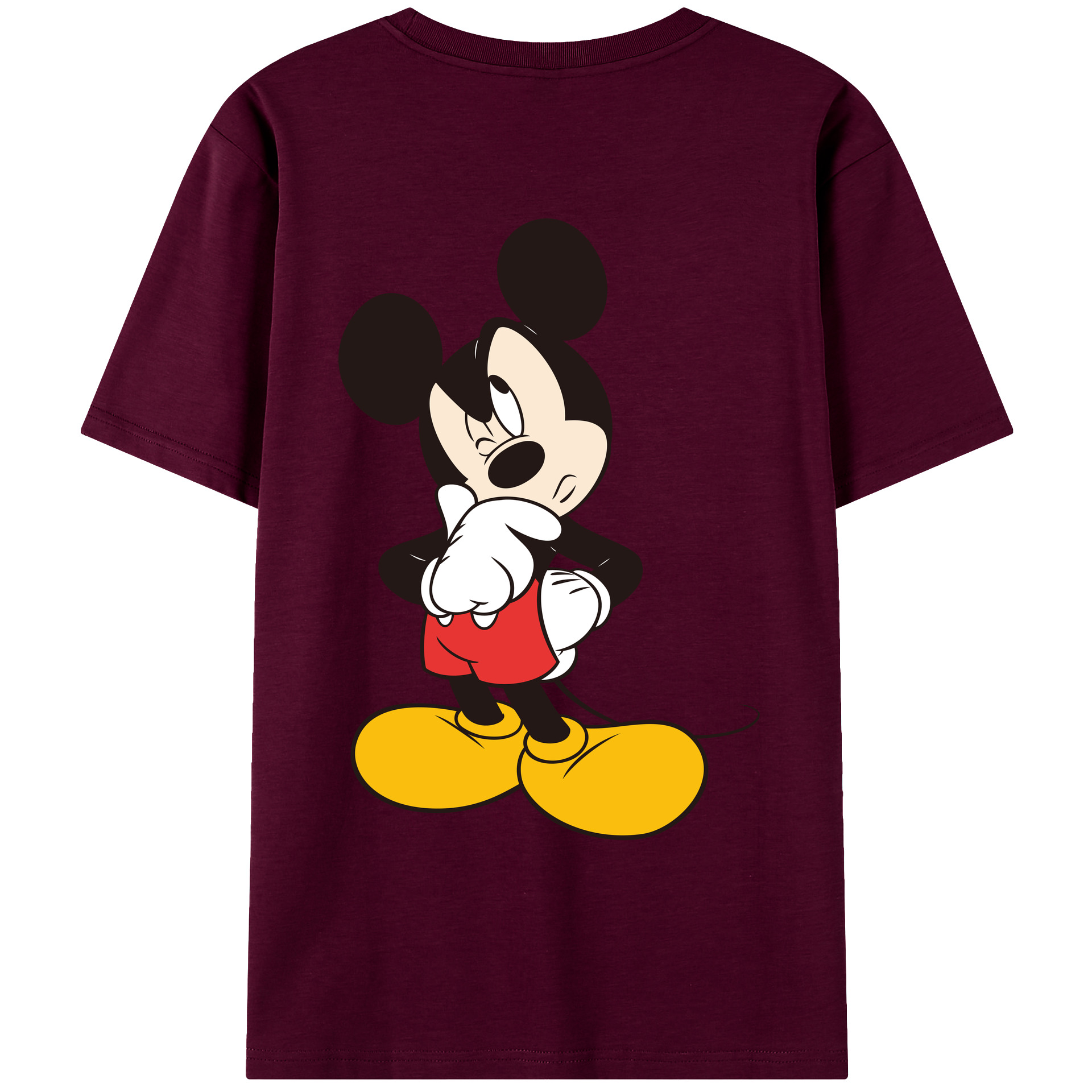 （画像用） ミッキーマウス Mickey Mouse レディース半袖Tシャツ(バックプリント)